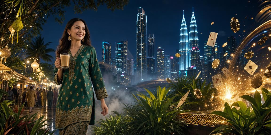 Suasana permainan kad sempena Hari Raya di Kuala Lumpur melalui 34000
